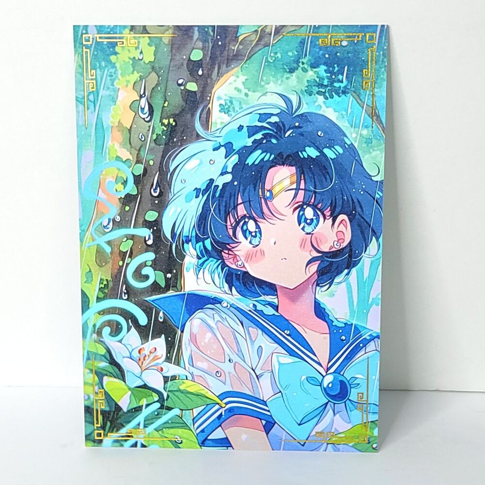 Sailor Neptune Forest Double Waifu Card Anime Girl Wall Art Oversized Board A5